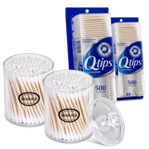 2-Pack 500 Count Q-tip Cotton Swabs - Multipurpose