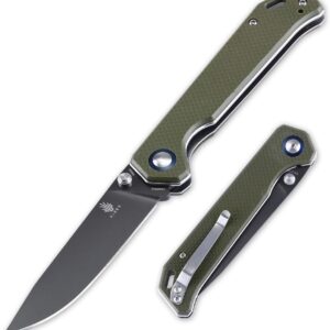 Kizer Cutlery Begleiter Folding Pocket Knife Green G10 Handles Knife, Begleiter V4458N2