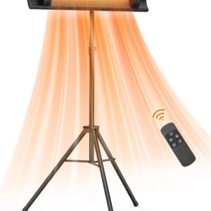Outdoor Patio Heater, Electric 1500W Infrared Patio Heater with Remote