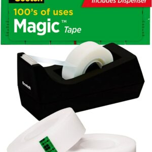 Scotch Magic Tape, 6 Rolls with Dispenser